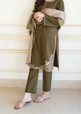 Grace Z-(S1280) - Stitched Embroidered 2pc Lawn Dress